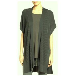 Eileen Fisher Kimono Cardigan Size- L/XL Deep Teal Tencel/Lyocell Knit